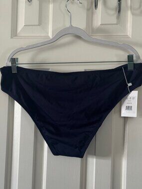 Andie Womens Swim Navy Blue Cheeky Bottom Bikini Swim Bottom Size XXXL New